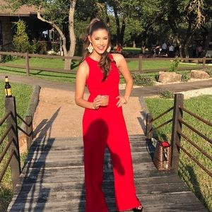 Red pant romper size 0